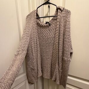 Cozy Knit Women's Cardigan in Taupe
